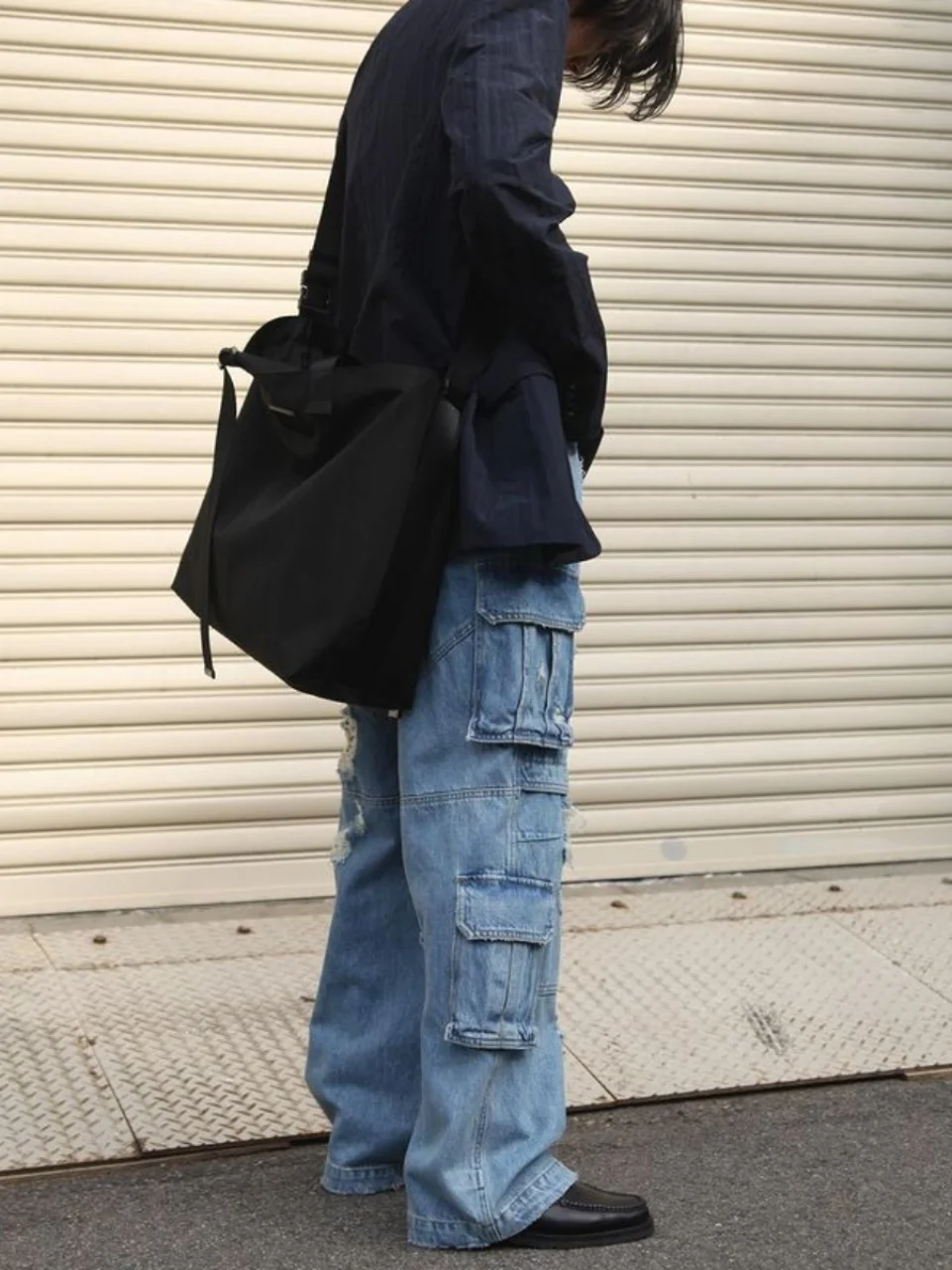 

Trendy Juunj Sle Ripped ket Workwear Jeans for Men And Women Casual Straight Leg Jeans Youthful ular mid Waist Fit