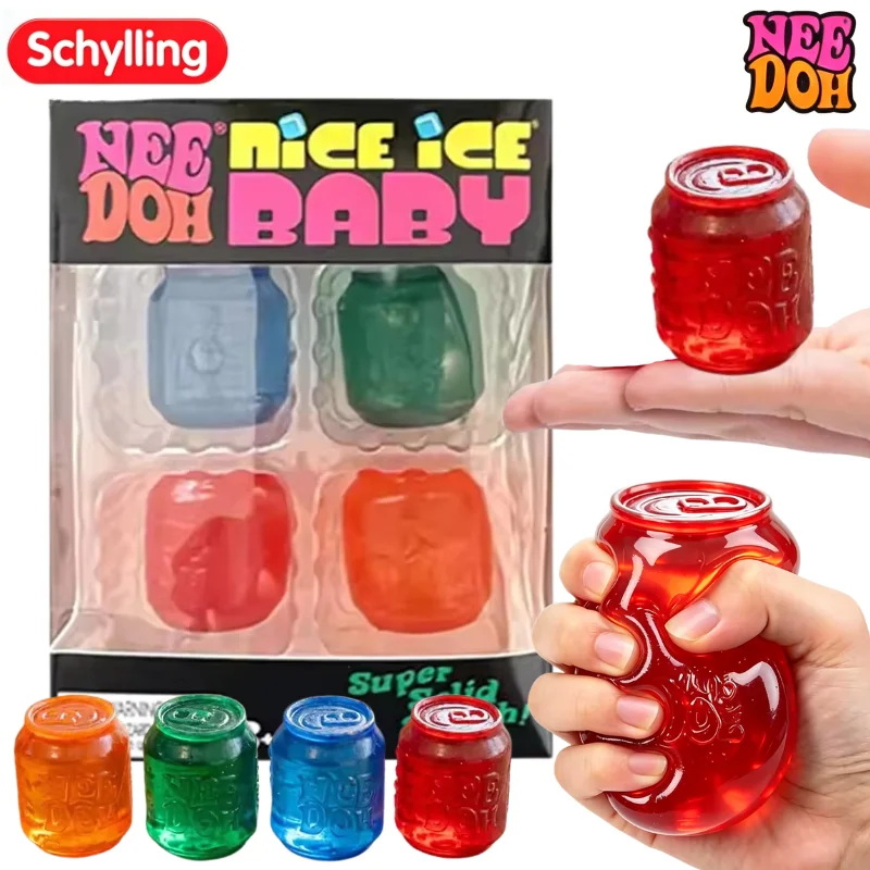 1 set Needoh Mini Can Maltose Squeeze Toy Slow Rebound Sensory Fidget Toy Stress Relief Desktop Decor Adult Puzzle Toys