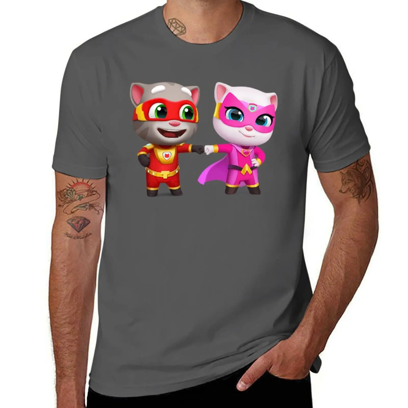 

Talking tom and friends T-Shirt All Match Basic Short Sleeve Top