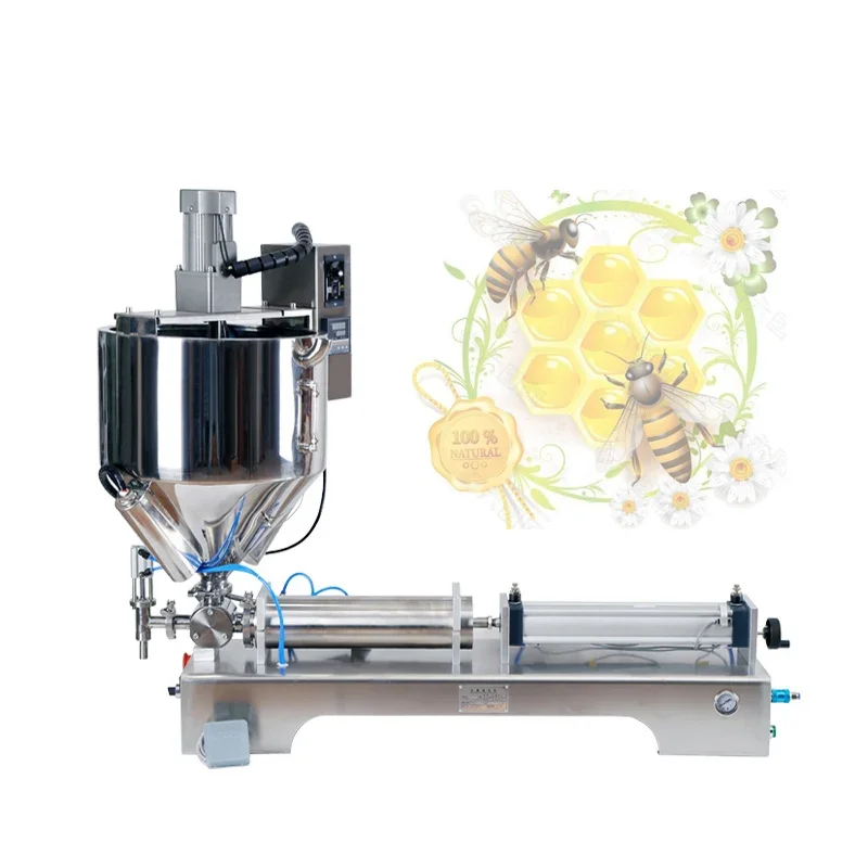 

Pneumatic Single Head Heating Stirring Filling Machine For Paste Liquid