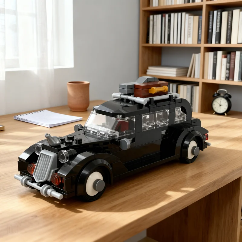 215 elementów MOC Wednesday The Addams Family Model Samochodu Klocki Konstrukcyjne Zabawki Prezent na Boże Narodzenie DIY Kreatywny Pomysł Edukacyjny