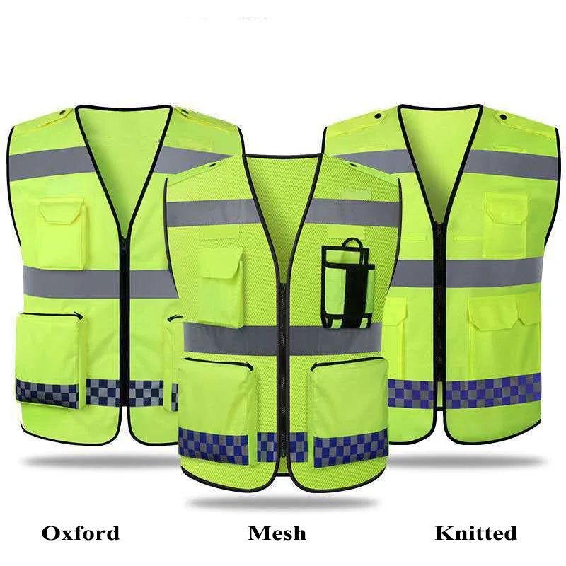 Security High Visibility Reflective Safe Vest Motorcycle Safety Jacket Construction Work Cycling Wear Reflective Safety Clothing