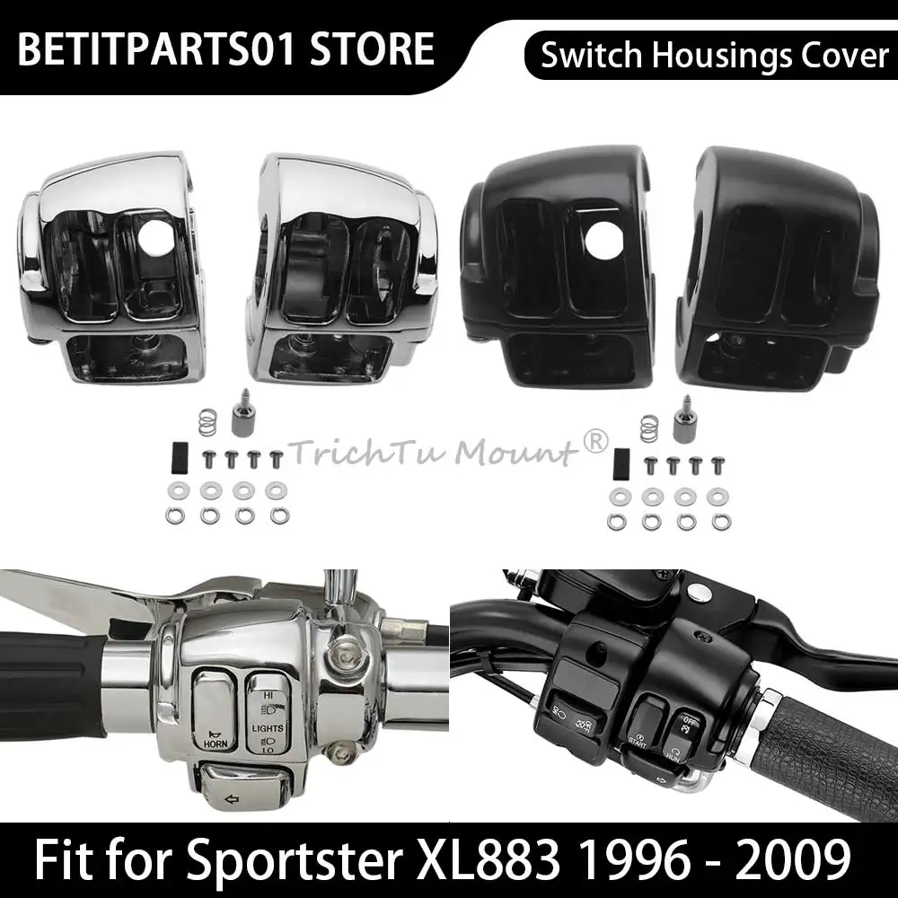 

Motorcycle Handlebar Control Switch Housings Cover Kit Billet Aluminum Accessory For Harley Dyna Wide Glide FXDWG 96 2007 - 2011