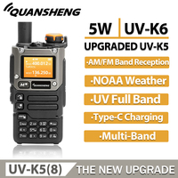 Quansheng UVK58 Walkie Talkie 50-600 MHz Full Band Type C Charger AM DTMF Scrambler NOAA  FM  UVK6 K5 Ham Two Way Radio