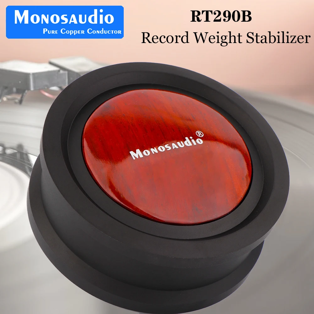 

Monosaudio Red Sandalwood Records Town Record Turntable Weight Stabilizer LP Vinyl Black Clip Aluminum Metal Player Accessories