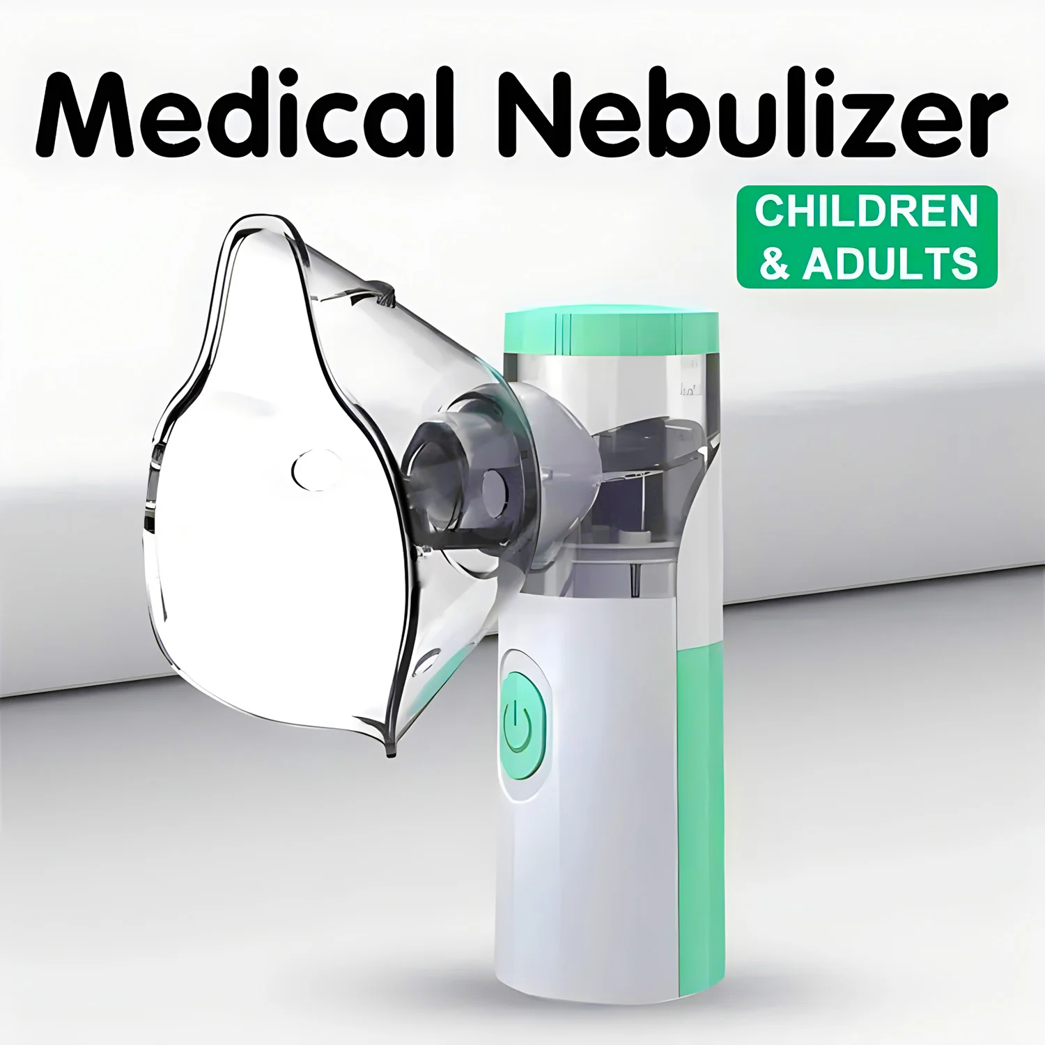 Nebulizador de micromalla, atomizador médico de mano para inhalador de asma, máscaras de nebulizador para niños y adultos, humidificador portátil con batería