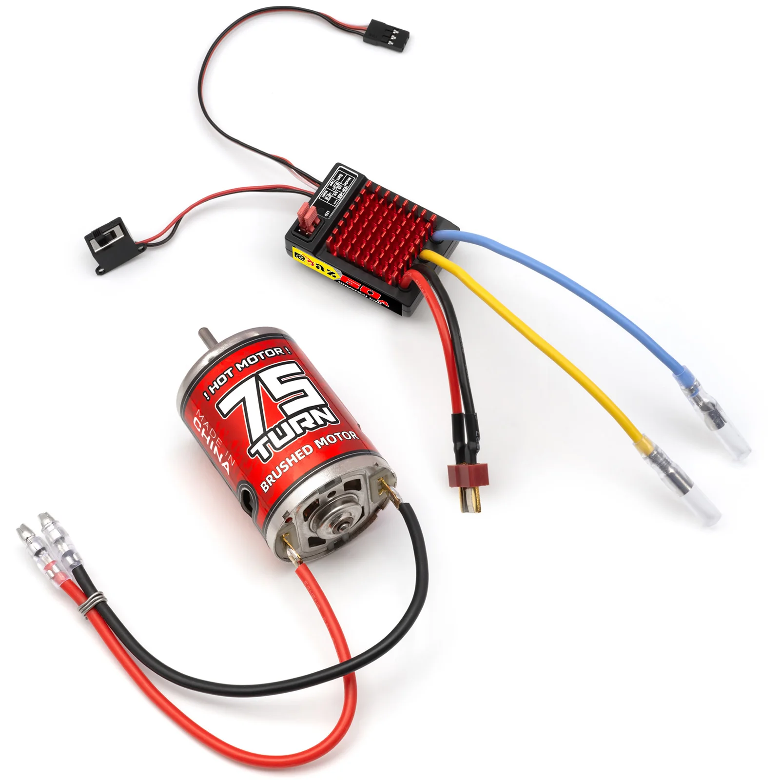 RCXAZ 540 Pro Brushed Motor 12T-75T 60A Waterdichte ESC Snelheidsregelaar Combo voor 1/10 RC Crawler Klim Drift Auto Boot