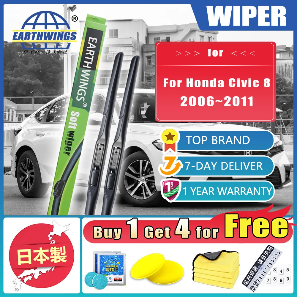 

Windscreen for Honda Civic 8 2006~2011 2006 2007 2008 2009 FD FG Accessories Front Wiper Blades Windshield Car Styling 26"23"