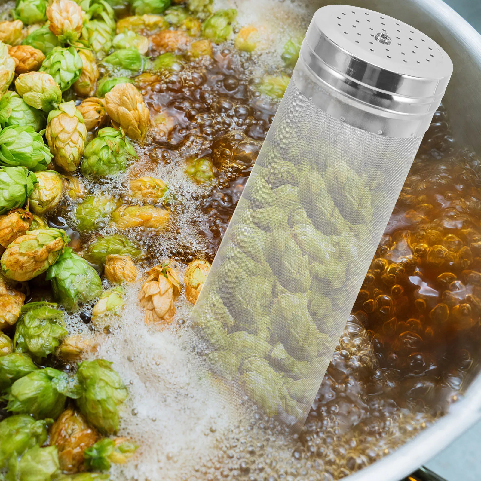 

Stainless Steel Beer Strainer Filtering Tube Hop Filter Mesh Basket for Homemade Wine Beer Brewing Accessories Tool