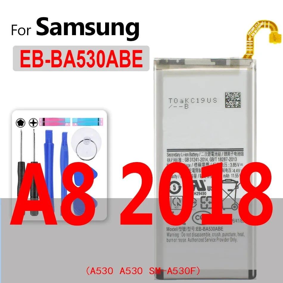 Battery For Samsung Galaxy A3 A5 A6 A7 A8 A9 Plus/J1 J2 J3 J5 J7 Prime 2015 2016 2017 2018 SM A300F A510F/M A520F A500F J120F/A