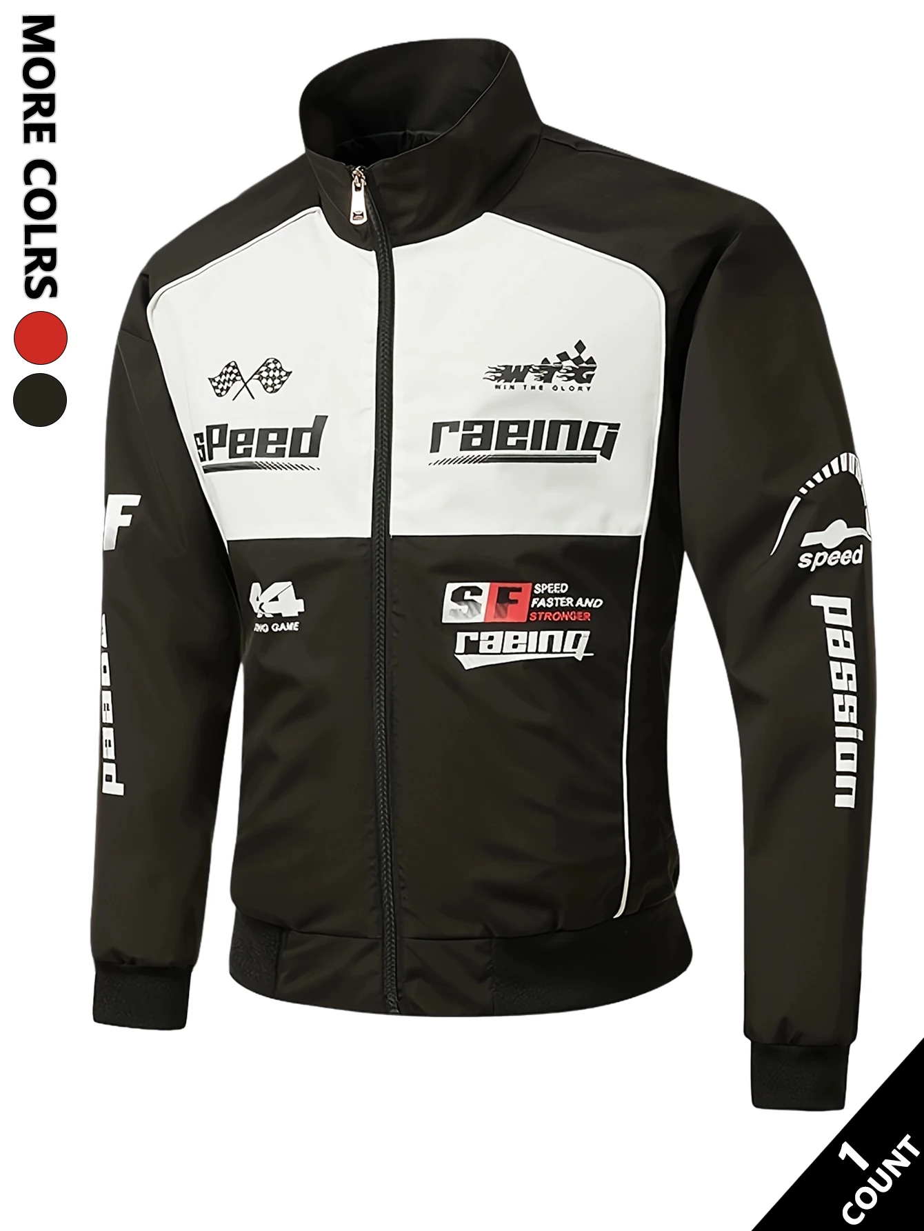 

Мужская мотоциклетная куртка, классическая куртка с отложным воротником на молнии, структурированная посадка, стильное весенне-осеннее уличное пальто