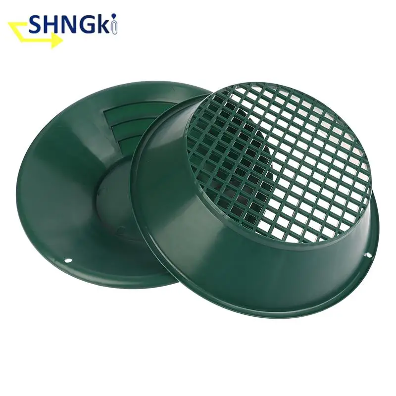 10/14/15 inch Washing Gold Panning Machine Screen Mining Screen Metal Detection Tools Sieve Gold Pan Green Plastic Bowl