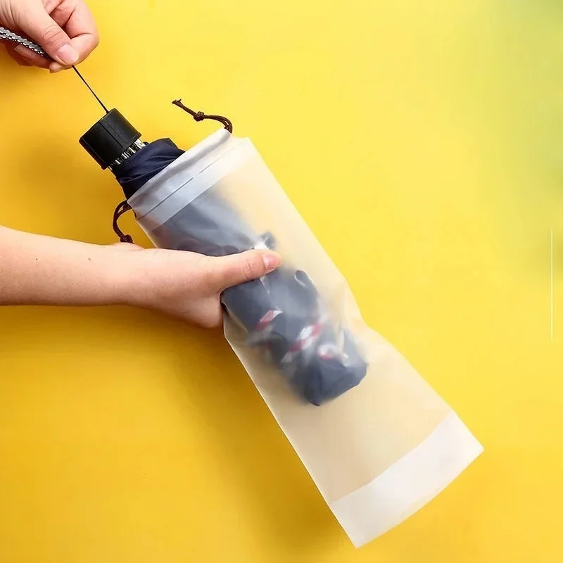 2/pcs Transparent Plastic Umbrella Drawstring Storage Bag Waterproof Organizer for Home Storage Organizer Umbrella Packaging