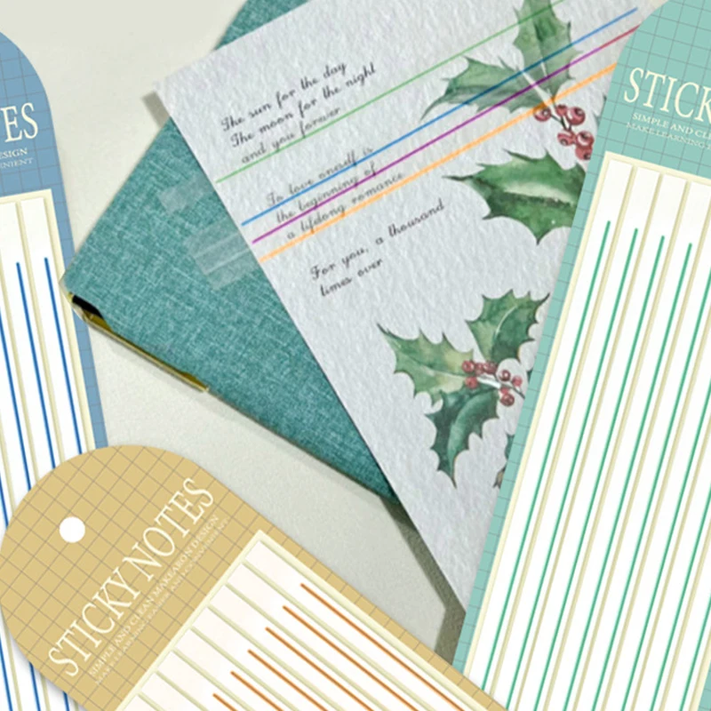 Color Stickers Transparent Fluorescent Index Label Flag Note StationeryChildren Gift School Supplies Macaron Note