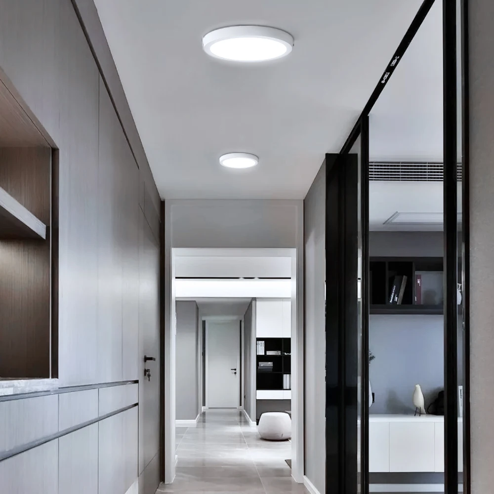 Ultra Thin Circular LED Ceiling Light 110V-220V Wide Pressure Panel for Indoor Lighting in Living Rooms Bedrooms Kitchens image 2