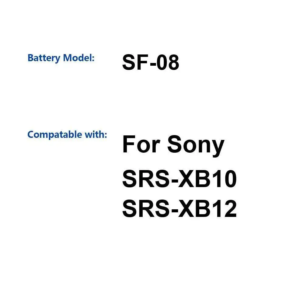 

For Sony Srs-XB10 Srs-XB12 High Performance SF-08 Bluetooth Speaker Battery 1700Mah