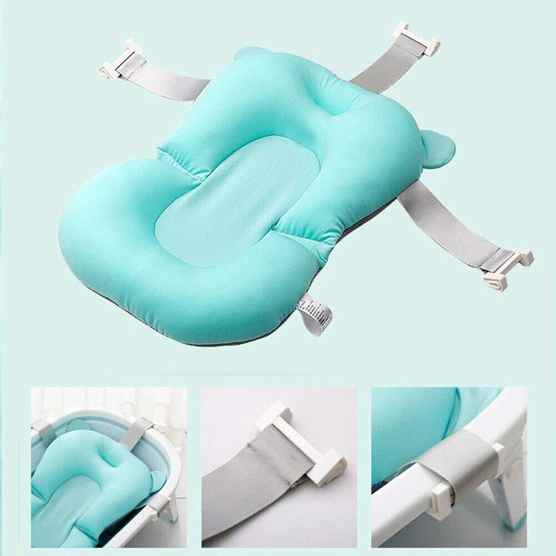 Non-slip Baby Bath Mat Tub Baby Shower Portable Mattress Air Mattress Comfort Pad Cute Wind Newborn Bathroom Safety Products New