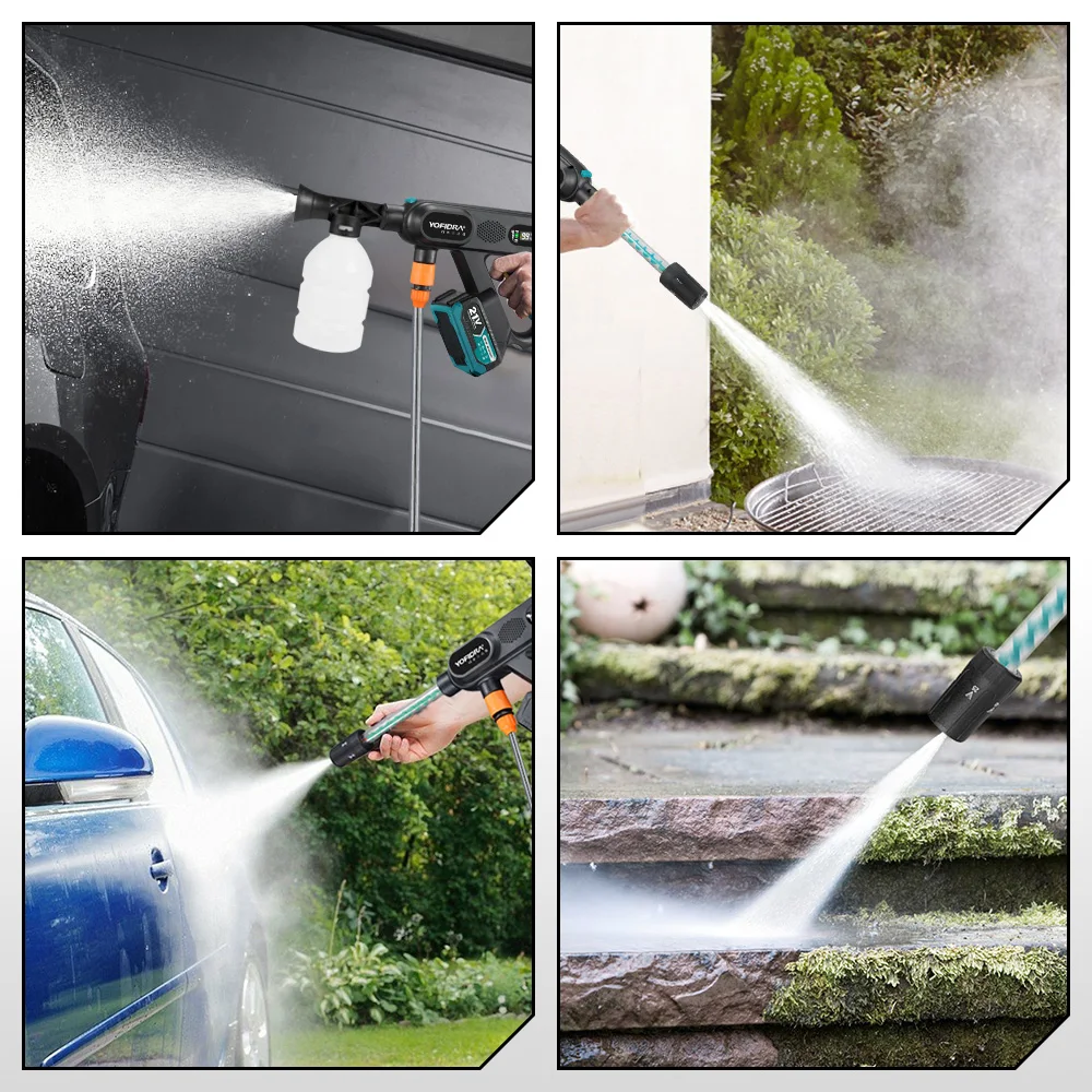 YOFIDRA 220Bar Brushless High Pressure Car Washer Gun Electric Garden Washing Spray Gun Tool  For Makita 21V Battery Pin