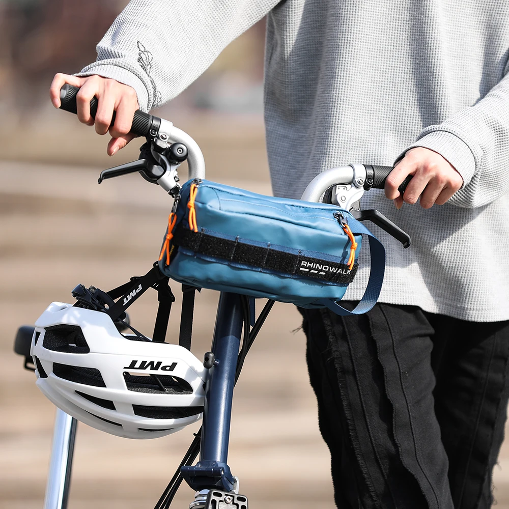 Rhinowalk Bike Handlebar Bag 2.4L  Bicycle Bags Frame Pannier Front Bag Multifunction Portable Waist Bag Bike Accessories