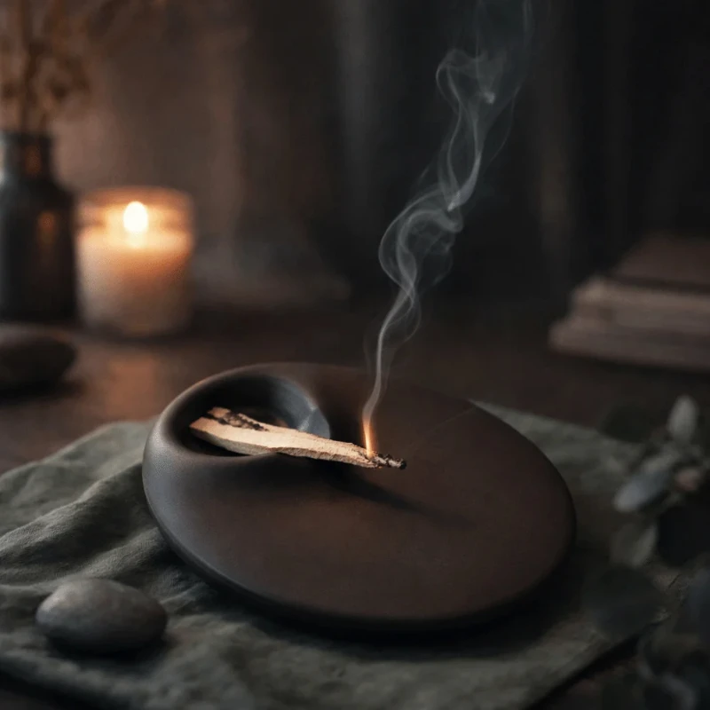 Ethnic Handmade Palo Santo Holder Zen Vintage Incense Stick Holder Craft Incense Accessories Palo Santo Burning Tray Relaxing