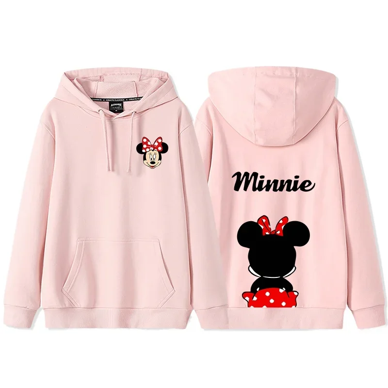 Fashionable and cute Disney Mickey and Minne Cartoon Anime periphery Women's Hoodie Autumn and Winter Couple's clothing hoodie