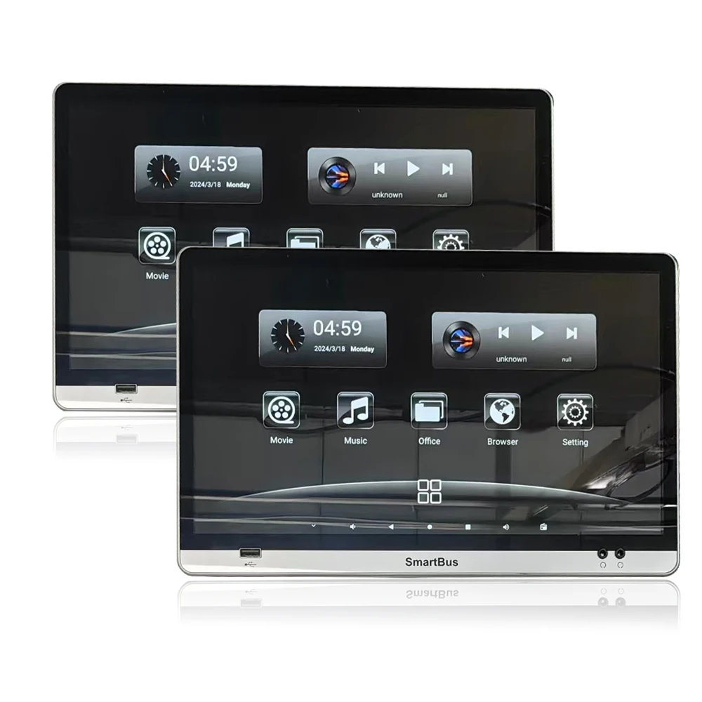 13.3 Inch 4G Wifi GPS Taxi Android IPS  LCD Touch Screen Monitor Video HD Resolution  Car Taxi Advertising Headrest Screen