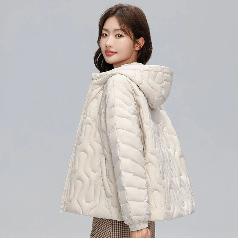 Winter Women 90% Down Jacket Mom Big Size Quilted Fabric Coat Coat Lightweight Loose Parkas Elder Lady 's High Quality Gift