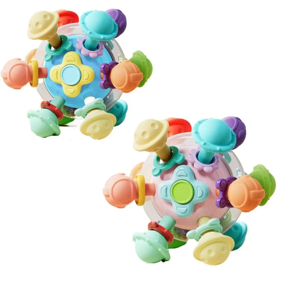 Giocattoli per sonagli per bambini per uso alimentare Giocattolo per bambini multi-sensoriale senza piombo colorato Giocattoli da masticare sensoriali durevoli di sicurezza per bambini 3-18 mesi
