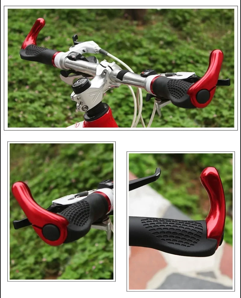 Anti-slip Gummi Fahrrad Lenker End Abdeckung Aluminium Legierung Schloss Mountainbike Lenker Fahrrad Anti-slip Griff Abdeckung – Detail 13