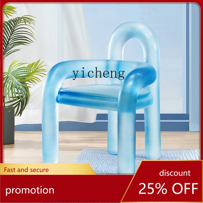 

CZ легкий роскошный прозрачный обеденный стул из смолы, современный простой изогнутый обеденный стул для дома, стул специальной формы в стиле ins