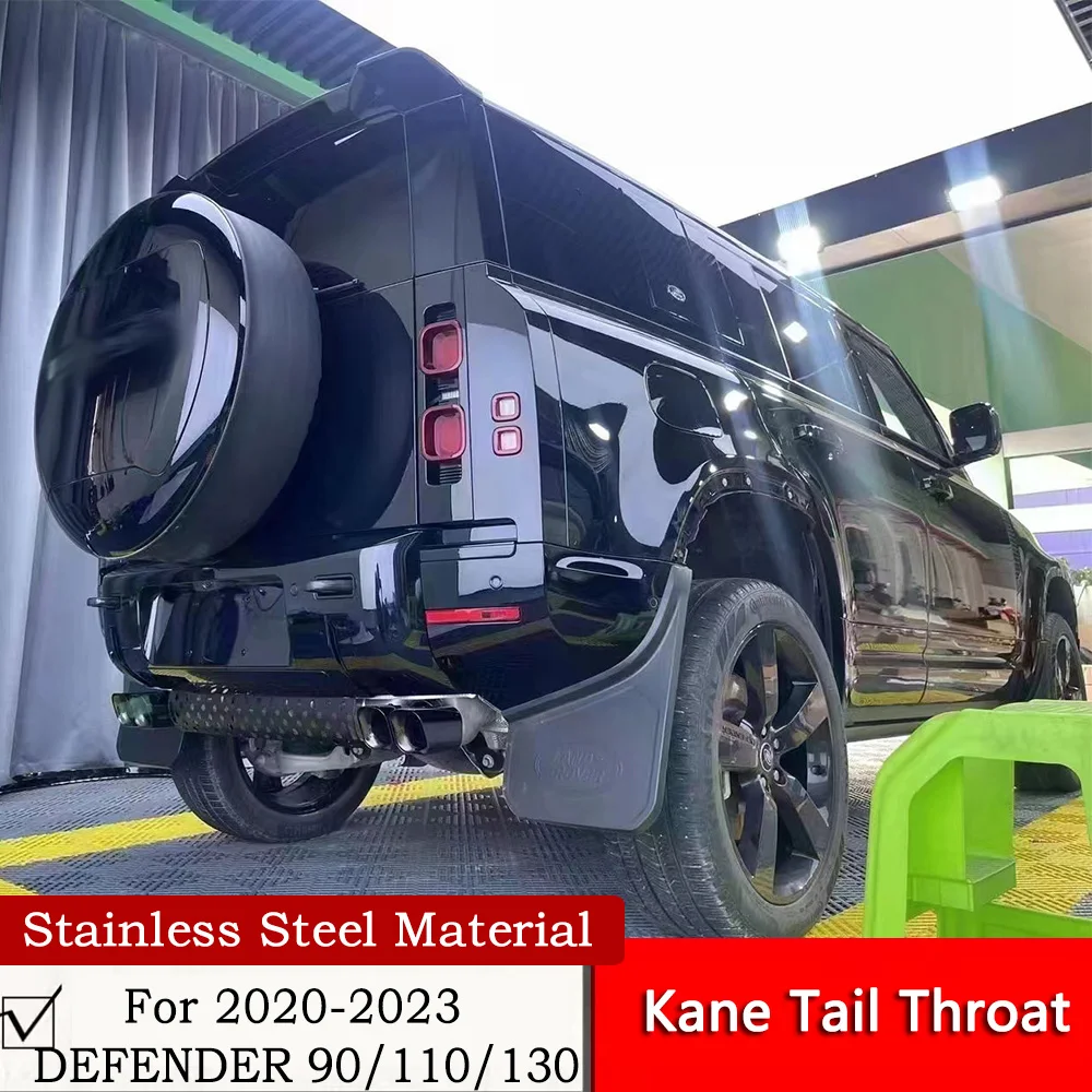 Kane Tail Throat For 2020 to 2023 DEFENDER 90/110/130 Modified Stainless Steel Material Four Out Tail Throat Grid Baffle