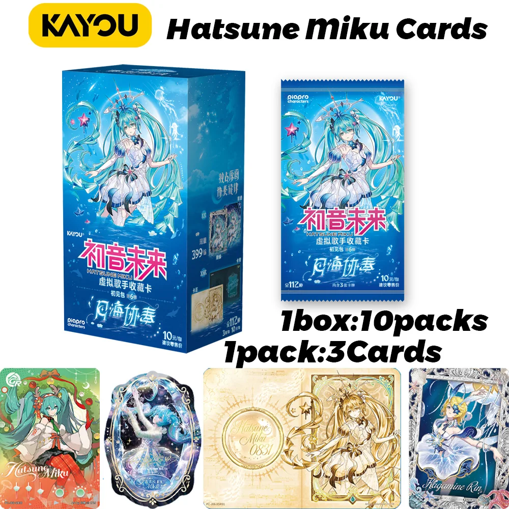 2026 KAYOU Genuine Hatsune Miku Cards Virtual Singer Trading Cards Booster Box Series 6 Collectible Hobby Gift