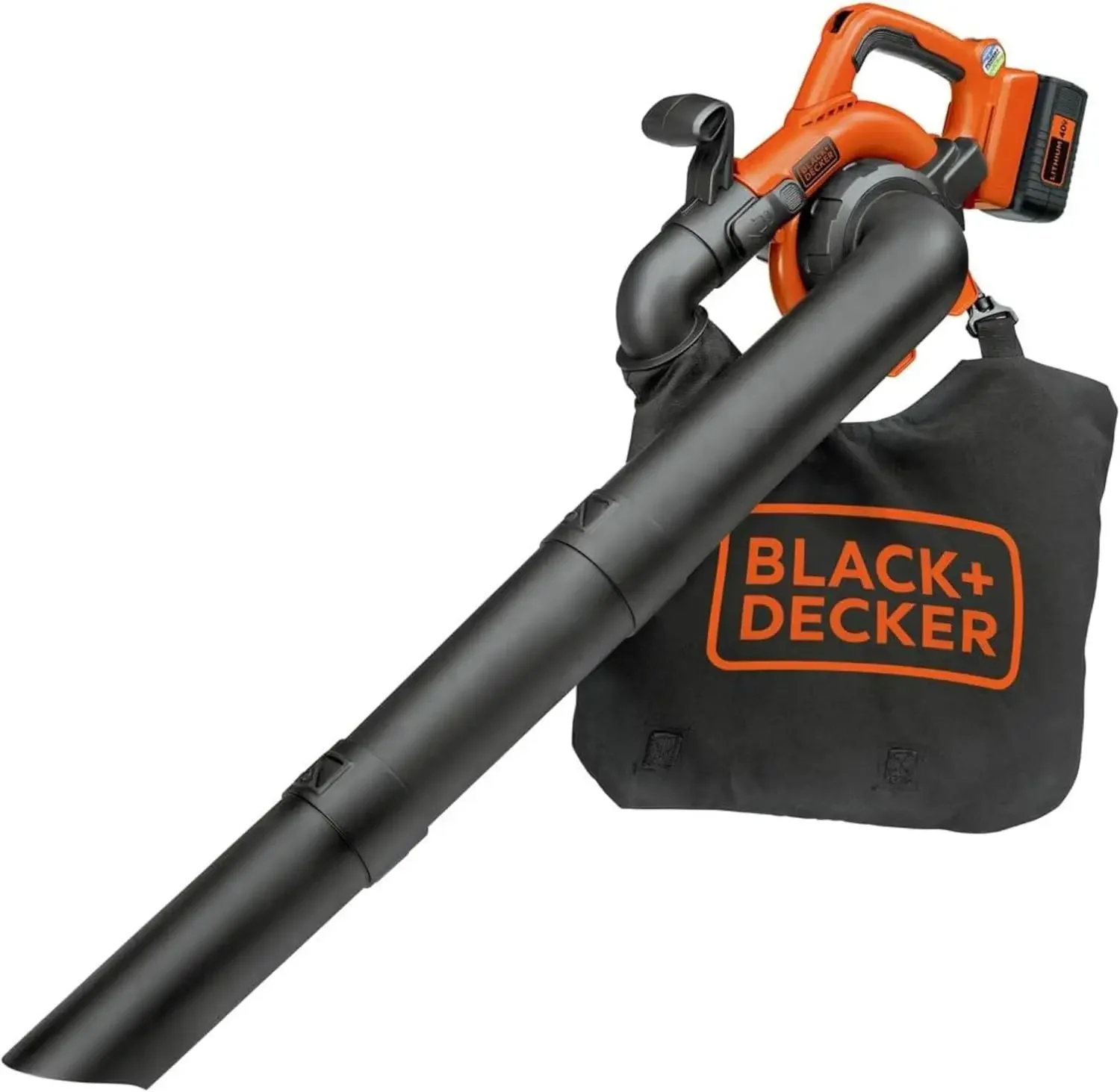 Cordless Leaf Blower Kit, 120 mph Air Speed, 6-Speed Dial, Built-In Scraper, With Collection Bag