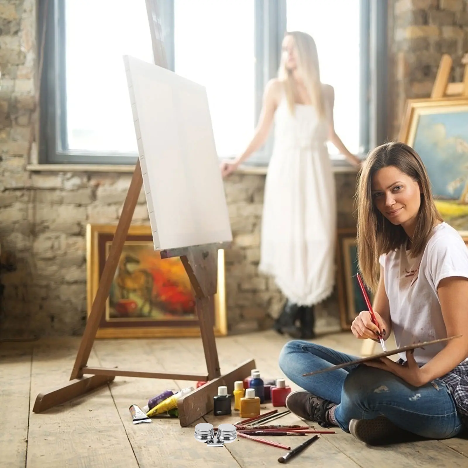 

Painting Brush Washing Pot Stainless Steel Practical Multiuse Artist Brush Cleaning Basin for Painting and Calligraphy Use