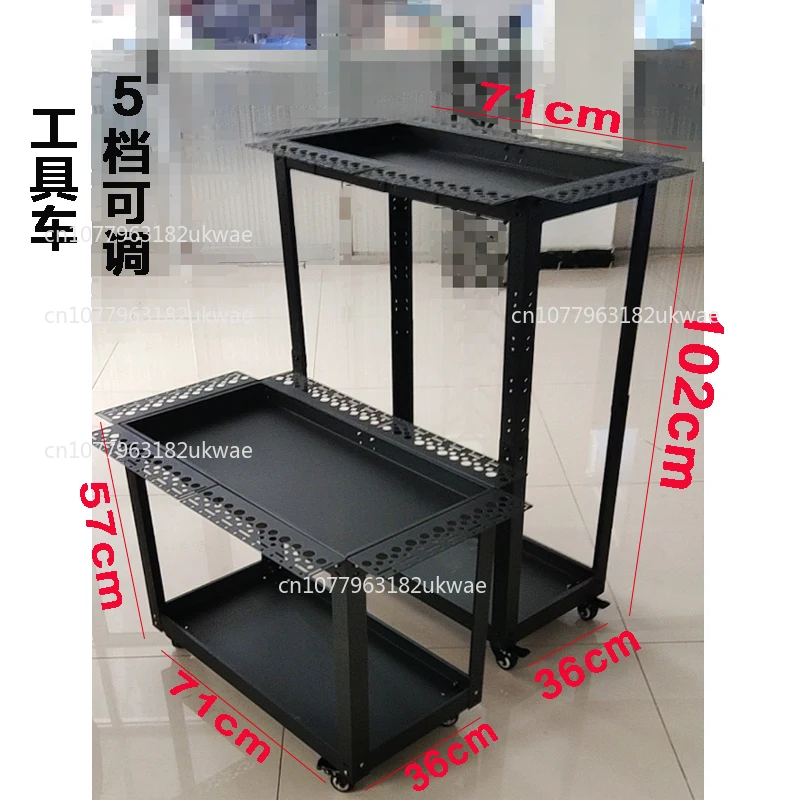 

Car Dent Repair Storage Adjustable Height Tool Car Hook Mount 2-Layer Movable with Locking Wheels