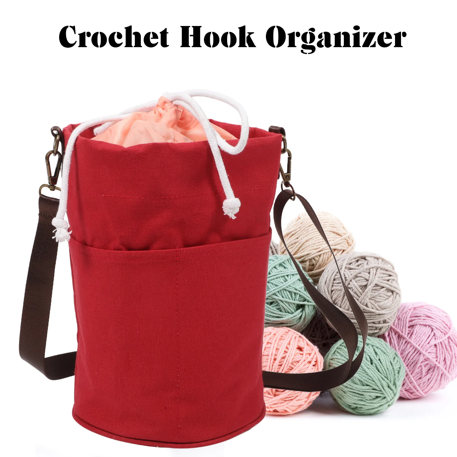 

Knitting Kit Tote Bags Yarn Organizer Travel Crochet Project Bag Sewing Supplies Storage Sweater Yarn Bag Portable Drawstring