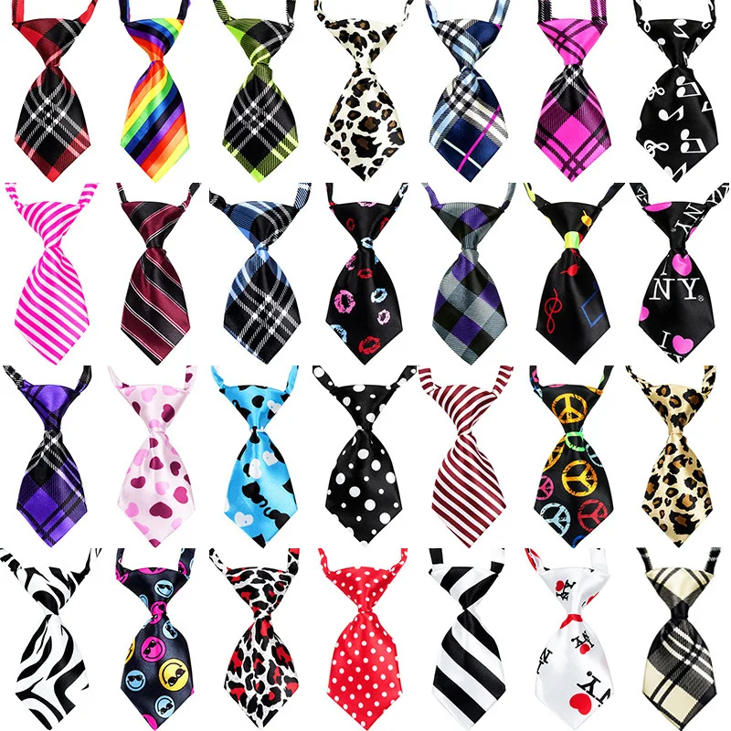 10pcs/Lot Pet Cat Dog Solid Color Multicolor Tie Fashion Grooming Dog Accessories Adjustable Puppy Tie Pet Bowtie Supplies