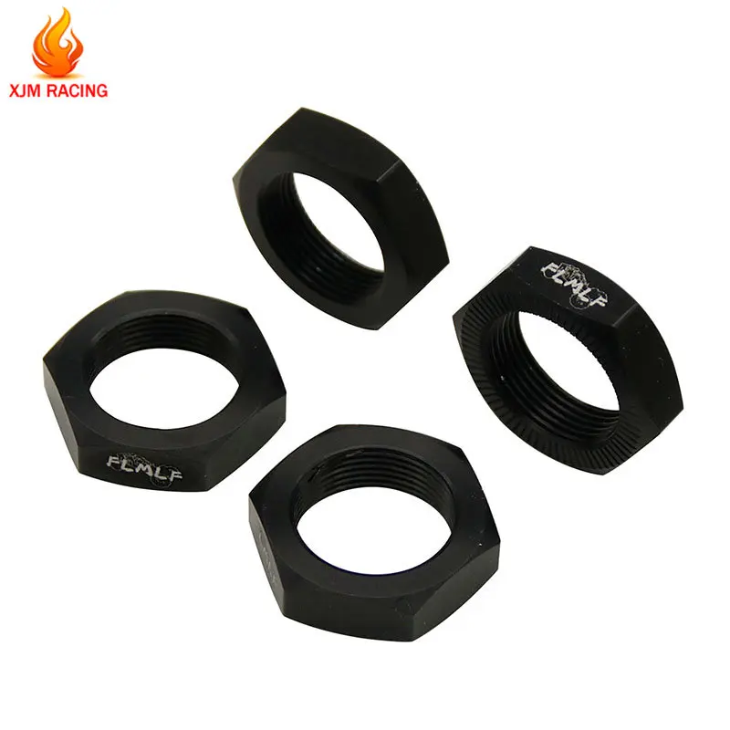 4PCS CNC Metal Wheel Tyre Front Rear Nut for 1/5 HPI ROFUN BAHA King Motor ROVAN BAJA 5B 5T 5SC Truck Rc Car Racing Toys Parts
