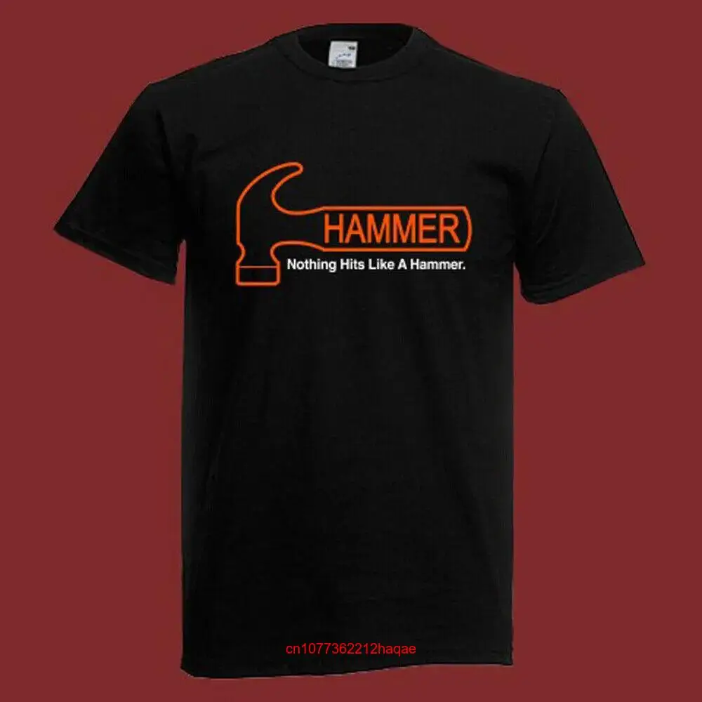 Hammer Bowling Logo Men\'s Black T Shirt Size S 5XL long or short sleeves