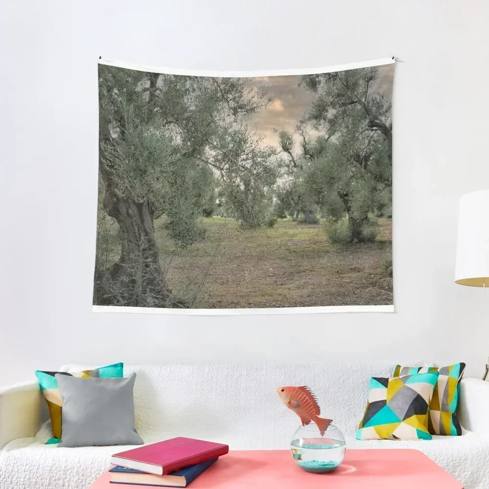 

Olive trees with sunset Tapestry Room Decoration Aesthetic Hanging Wall House Decoration Decoration Wall Tapestry