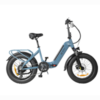 DYU FF500 Folding E-bike 500W Motor 48V14AH Lithium Battery City Riding Electric Bicycle Women's 20*4.0 Fat Tire Electric Bike