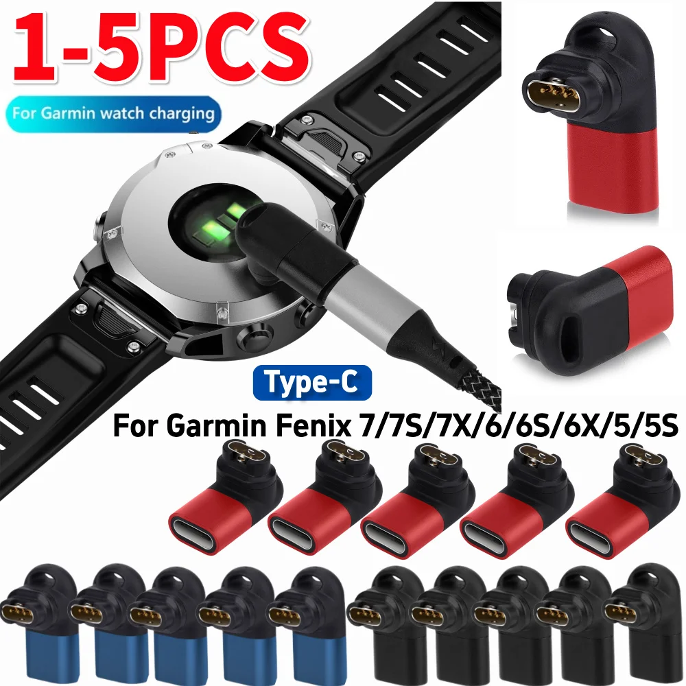 

1-5 шт. адаптер зарядки типа C для Garmin Fenix 7 7X 7S 5 5X 5S 6 6X адаптер для зарядки часов Garmin EPIX Venu 2 plus enduro