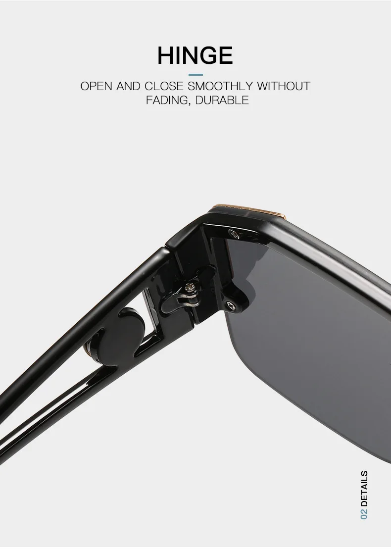 Neue Luxus übergroße Männer Sonnenbrille Marke Designer Sonnenbrille für Frauen Mode Farbverlauf quadratische Farben – Detail 7