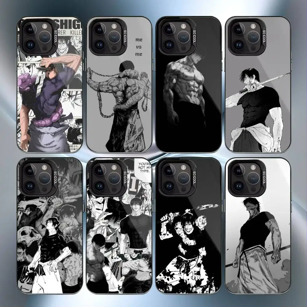 

Toji Fushiguro Jujutsu Kaisen Phone Case For iPhone17,16,15,14,13,12,11 Plus,Pro Max Black Candy Matte Shockproof Cover