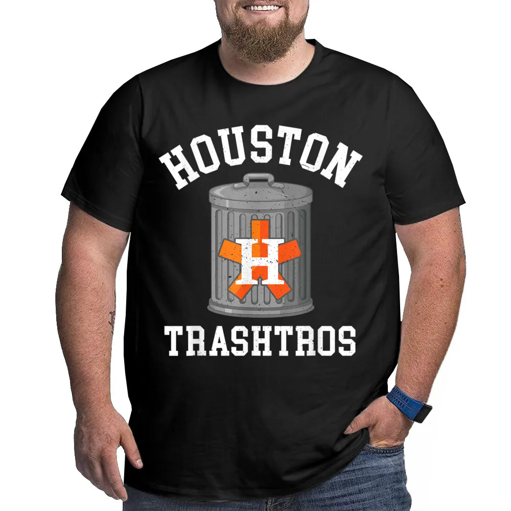 Houston Trashtros Funny Cheaters Cheated T-Shirt Hip hop Tall Big Fat Crew Neck 100% Cotton Tops Tees Tees Gift Idea Christmas