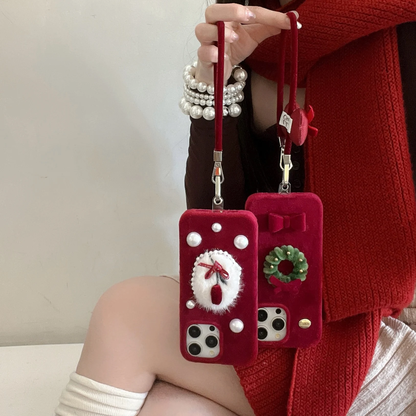 آيفون 17 16 15 14 13 برو ماكس ريترو النبيذ الأحمر المخملية روز حالة الهاتف | جميلة ورومانسية 2026 قم بتغيير ملابس هاتفك #1