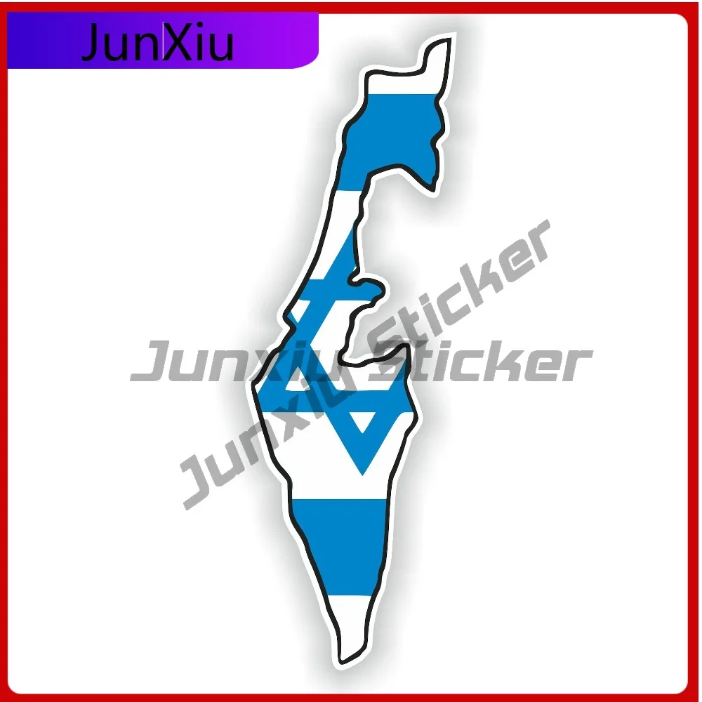 

Israel Shape Of The National Emblem Map Stickers Decorative Custom Decals For Car Decoration Suv Window Bumper Sticker Funny Dec