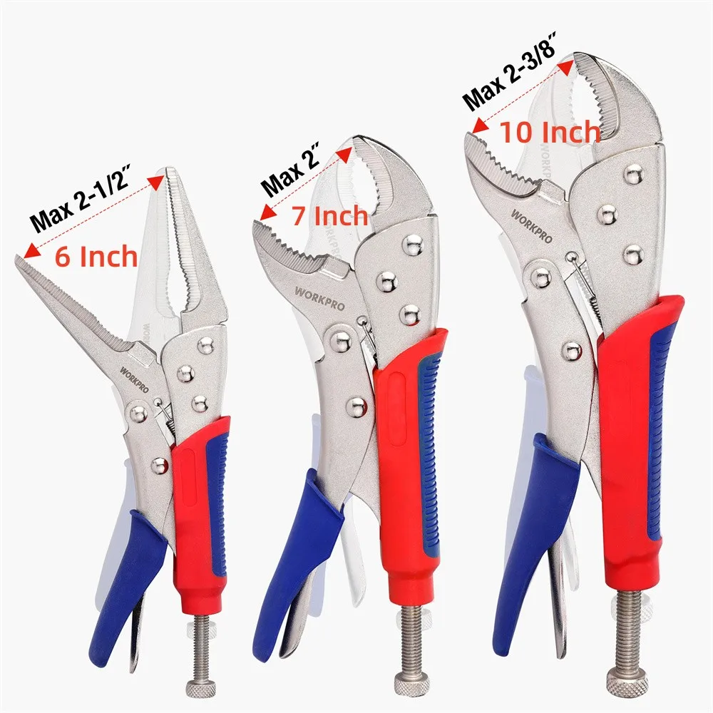 WORKPRO Locking Pliers Strong Pliers Multifunction Clamp Tool Universal Pressure Pliers Industrial-grade Manual Fixed Pliers