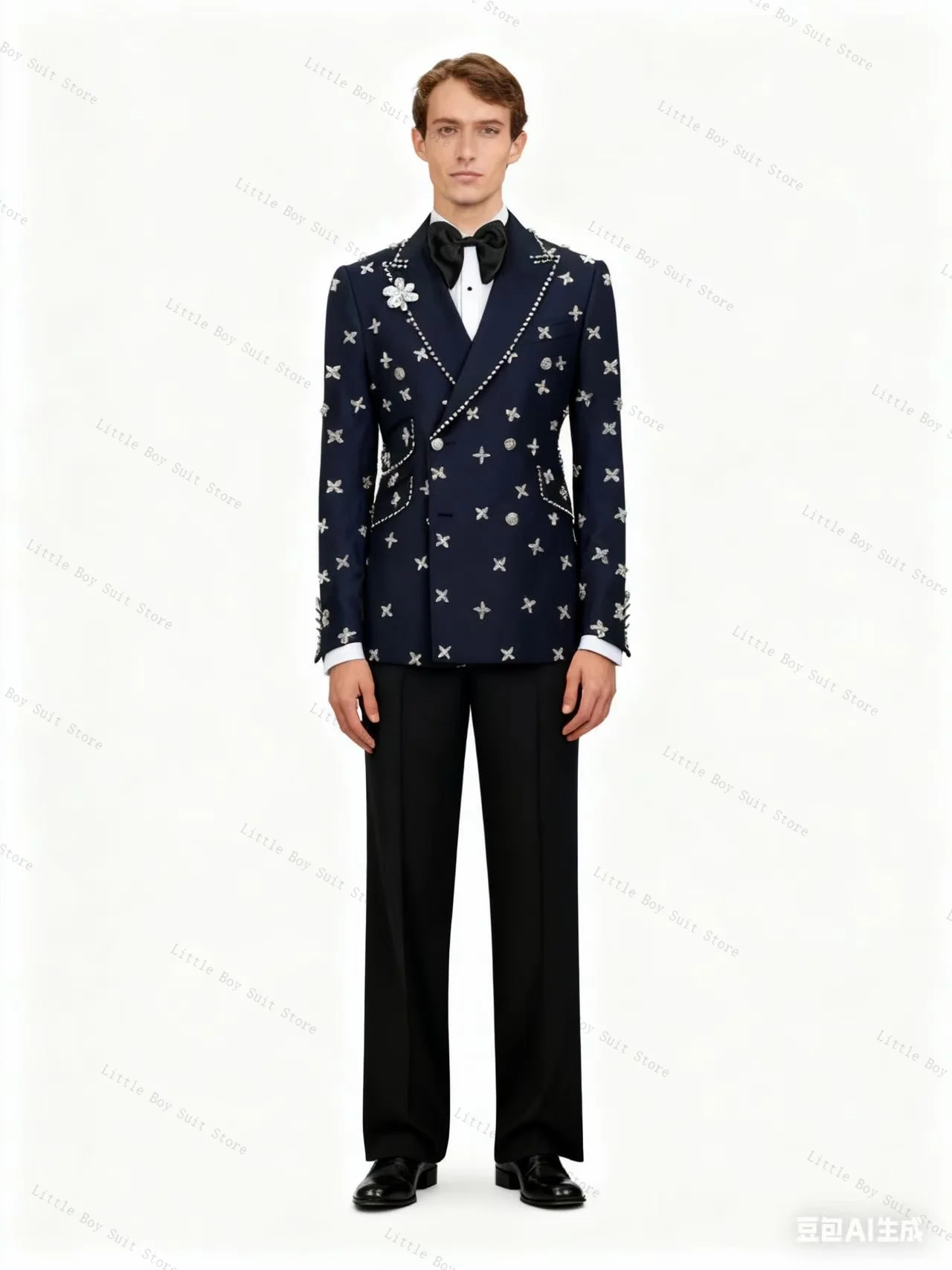 Burgundy Crystals Men Suit Set 2 Piece Wedding Tuxedo Jacket Blazer Pant Cotton Formal Office Business Party Coat Customized