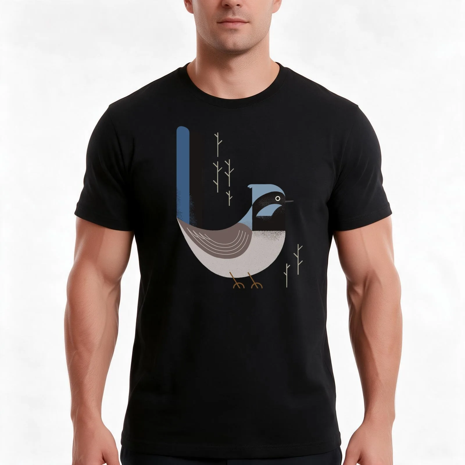 Superb Fairywren, Bird of Australia T-Shirt, Summer Casual Cotton Tee, Oversized Streetwear Tops, Vintage Graphic Print